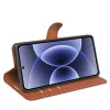 Phonesta Litchi Skin Book Wallet Case hoesje voor Xiaomi 17 - Bruin 4