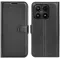 Phonesta Litchi Skin Book Wallet Case hoesje voor Xiaomi 17 - Zwart