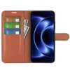 Phonesta Litchi Skin Book Wallet Case hoesje voor Xiaomi 17 Ultra - Bruin 3