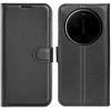 Phonesta Litchi Skin Book Wallet Case hoesje voor Xiaomi 17 Ultra - Zwart 0