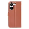 Phonesta Litchi Skin Book Wallet Case hoesje voor Xiaomi Poco X8 Pro - Bruin 2