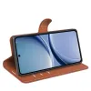 Phonesta Litchi Skin Book Wallet Case hoesje voor Xiaomi Poco X8 Pro - Bruin 4