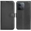 Phonesta Litchi Skin Book Wallet Case hoesje voor Xiaomi Redmi 15C / Xiaomi Poco C85 - Zwart 0