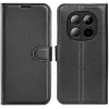 Phonesta Litchi Skin Book Wallet Case hoesje voor Xiaomi Redmi Note 15 Pro Plus / Xiaomi Poco M8 Pro - Zwart 0