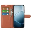 Phonesta Litchi Skin Book Wallet Case hoesje voor Oppo A6x - Bruin 3