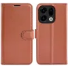 Phonesta Litchi Skin Book Wallet Case hoesje voor Oppo Find X9 - Bruin 0