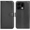 Phonesta Litchi Skin Book Wallet Case hoesje voor Oppo Find X9 - Zwart 0