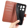 Phonesta Litchi Skin Book Wallet Case hoesje voor Oppo Find X9 Pro - Bruin 5
