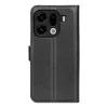 Phonesta Litchi Skin Book Wallet Case hoesje voor Oppo Find X9 Pro - Zwart 2