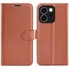 Phonesta Litchi Skin Book Wallet Case hoesje voor Oppo Reno15 F/FS - Bruin 0