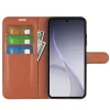 Phonesta Litchi Skin Book Wallet Case hoesje voor Oppo Reno15 F/FS - Bruin 3