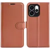 Phonesta Litchi Skin Book Wallet Case hoesje voor Oppo Reno15 Pro - Bruin 0