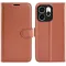 Phonesta Litchi Skin Book Wallet Case hoesje voor Oppo Reno15 Pro - Bruin