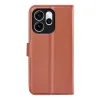 Phonesta Litchi Skin Book Wallet Case hoesje voor Oppo Reno15 Pro - Bruin 2