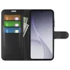 Phonesta Litchi Skin Book Wallet Case hoesje voor Oppo Reno15 Pro - Zwart 3