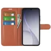 Phonesta Litchi Skin Book Wallet Case hoesje voor Oppo Reno15 Pro Max - Bruin 3