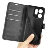 Phonesta Litchi Skin Book Wallet Case hoesje voor Oppo Reno15 Pro Max - Zwart 5