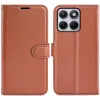 Phonesta Litchi Skin Book Wallet Case hoesje voor Motorola Edge 70 Fusion - Bruin 0