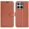 Phonesta Litchi Skin Book Wallet Case hoesje voor Motorola Edge 70 Fusion - Bruin