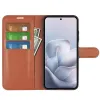 Phonesta Litchi Skin Book Wallet Case hoesje voor Motorola Edge 70 Fusion - Bruin 3