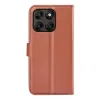 Phonesta Litchi Skin Book Wallet Case hoesje voor Motorola Moto G67/G77 - Bruin 2