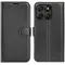 Phonesta Litchi Skin Book Wallet Case hoesje voor Motorola Moto G67/G77 - Zwart