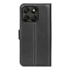 Phonesta Litchi Skin Book Wallet Case hoesje voor Motorola Moto G67/G77 - Zwart 2