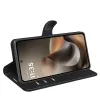 Phonesta Litchi Skin Book Wallet Case hoesje voor Motorola Moto G67/G77 - Zwart 4