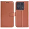 Phonesta Litchi Skin Book Wallet Case hoesje voor Motorola Signature - Bruin