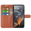 Phonesta Litchi Skin Book Wallet Case hoesje voor Motorola Signature - Bruin 3