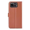 Phonesta Litchi Skin Book Wallet Case hoesje voor Asus Zenfone 12 Ultra - Bruin 2