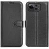 Phonesta Litchi Skin Book Wallet Case hoesje voor Asus Zenfone 12 Ultra - Zwart 0