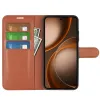 Phonesta Litchi Skin Book Wallet Case hoesje voor Oppo Find X9 Ultra - Bruin 3