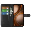 Phonesta Litchi Skin Book Wallet Case hoesje voor Oppo Find X9 Ultra - Zwart 3