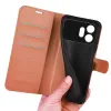 Phonesta Litchi Skin Book Wallet Case hoesje voor HONOR 600/600 Pro - Bruin 5