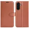 Phonesta Litchi Skin Book Wallet Case hoesje voor Samsung Galaxy A37 - Bruin