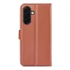 Phonesta Litchi Skin Book Wallet Case hoesje voor Samsung Galaxy A37 - Bruin 2