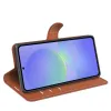 Phonesta Litchi Skin Book Wallet Case hoesje voor Samsung Galaxy A37 - Bruin 4