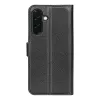Phonesta Litchi Skin Book Wallet Case hoesje voor Samsung Galaxy A37 - Zwart 2