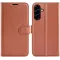 Phonesta Litchi Skin Book Wallet Case hoesje voor Samsung Galaxy A57 - Bruin