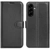 Phonesta Litchi Skin Book Wallet Case hoesje voor Samsung Galaxy A57 - Zwart 0