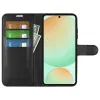 Phonesta Litchi Skin Book Wallet Case hoesje voor Samsung Galaxy S25 FE - Zwart 3