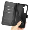 Phonesta Litchi Skin Book Wallet Case hoesje voor Samsung Galaxy S25 FE - Zwart 5