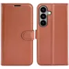 Phonesta Litchi Skin Book Wallet Case hoesje voor Samsung Galaxy S26 - Bruin 0
