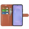 Phonesta Litchi Skin Book Wallet Case hoesje voor Samsung Galaxy S26 - Bruin 3