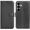Phonesta Litchi Skin Book Wallet Case hoesje voor Samsung Galaxy S26 - Zwart 0