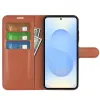Phonesta Litchi Skin Book Wallet Case hoesje voor Samsung Galaxy S26 Plus - Bruin 3