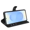 Phonesta Litchi Skin Book Wallet Case hoesje voor Samsung Galaxy S26 Plus - Zwart 4