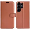 Phonesta Litchi Skin Book Wallet Case hoesje voor Samsung Galaxy S26 Ultra - Bruin 0