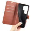 Phonesta Litchi Skin Book Wallet Case hoesje voor Samsung Galaxy S26 Ultra - Bruin 5